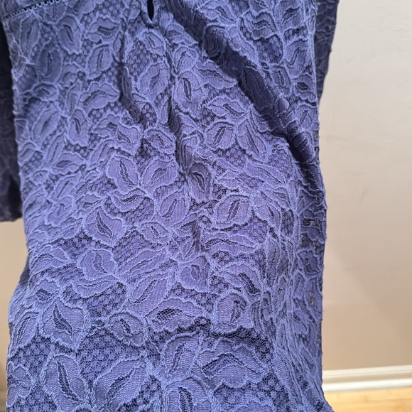 Free People Blue Lace Mini Dress Large - Picture 6 of 8